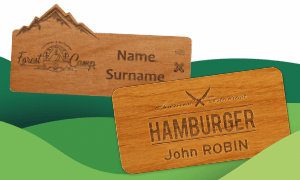 Wooden Name Badges