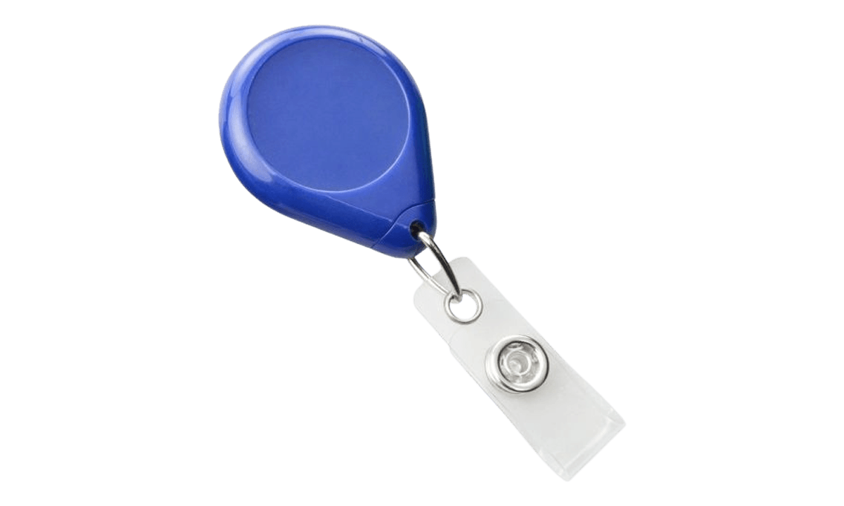 Royal Blue Premium Badge Reel With Strap And Slide Clip