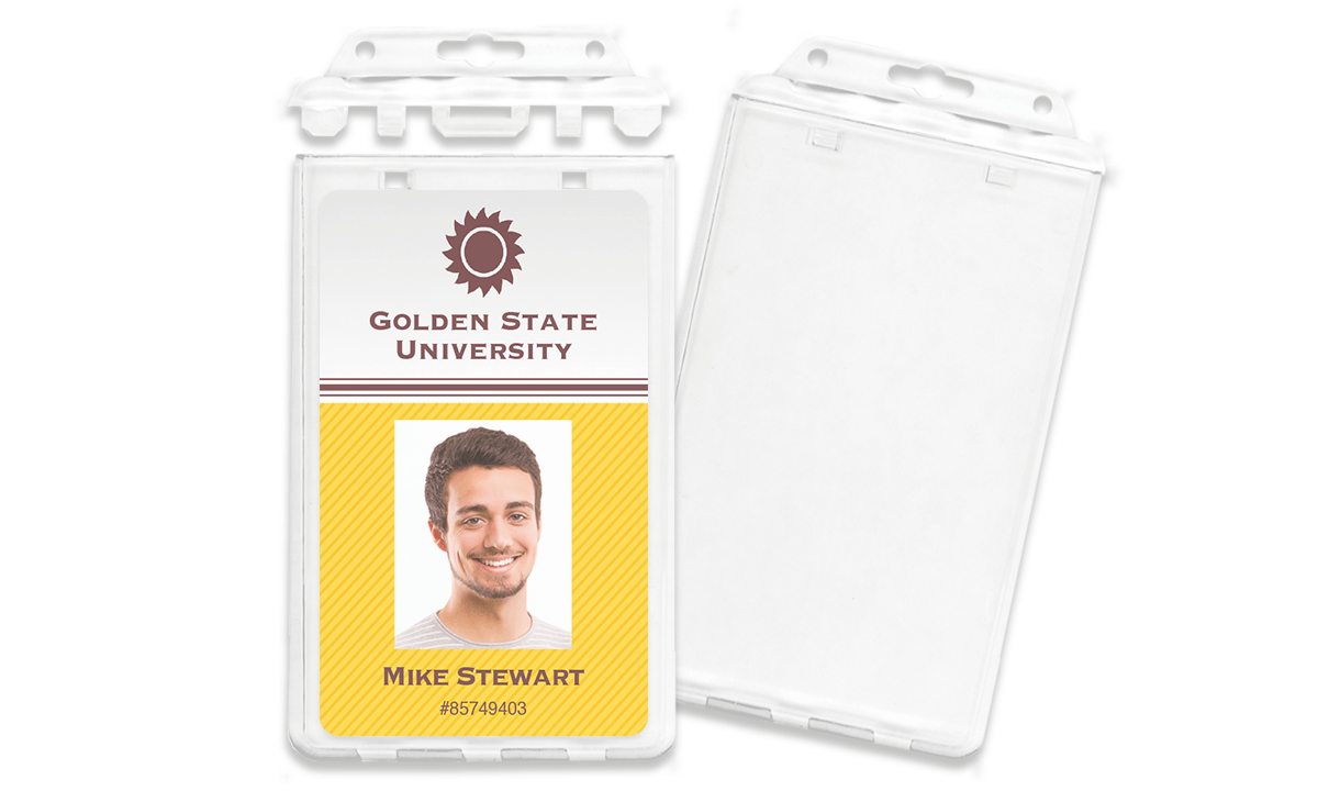 Vertical Rigid Perma-Lock Multi-Card Holder - Clear