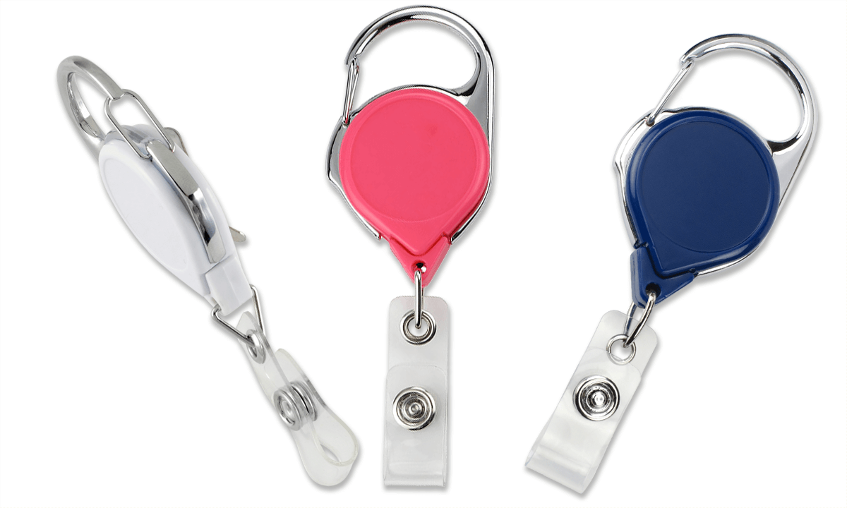 No-Twist Carabiner Badge-Reel - Solid Colours