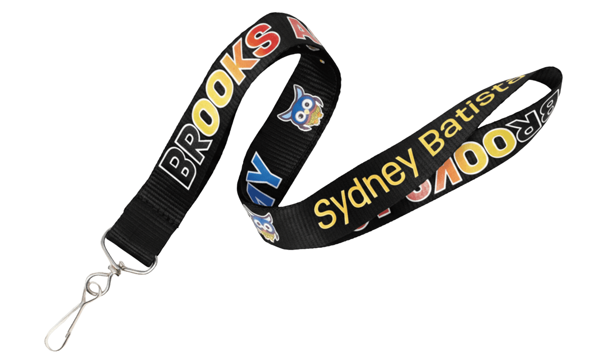 Custom 10mm TrueColor Lanyards - Full Colour Print, Black