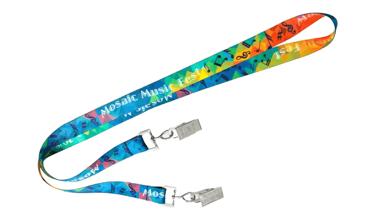 Custom 25mm Open-Ended Satin Lanyards - Full Colour Print