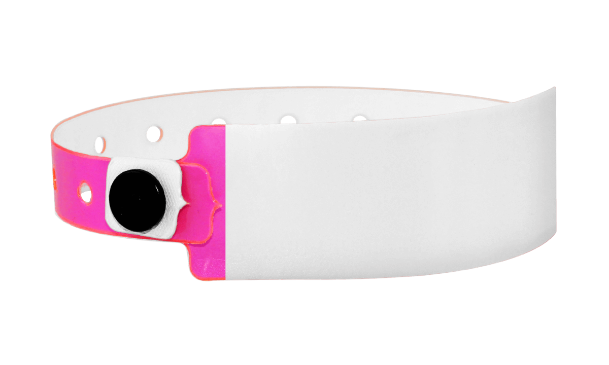 Write-on Vinyl wristbands 25 mm hot pink
