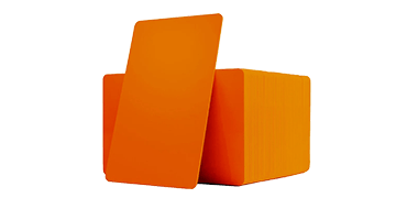 Blank Orange PVC cards - 760 mic