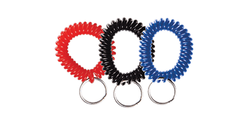 Plastic wrist coil with nickel-plated split ring