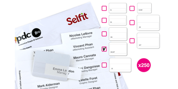 Multiline Selfit® Inserts, 75 x 24 mm, White, 250 inserts