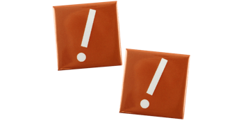 Button badges 40X40mm, square