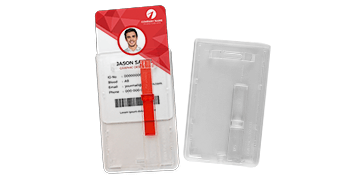 Premium Vertical Rigid One-Card Holder with Slider