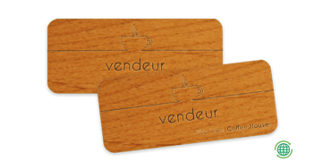 Impress Wooden Name Badge, 60 X 25 mm