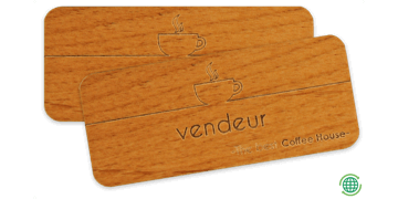 Impress Wooden Name Badge, 75 X 32 mm