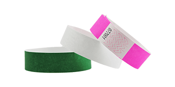 Pre-numbered Tyvek wristbands 19 mm - Box of 1000
