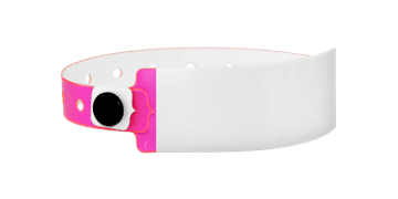 Custom Write-On Vinyl wristbands 25 mm hot pink