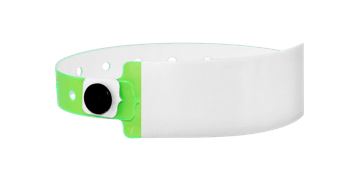 Custom Write-On Vinyl wristbands 25 mm lively lime