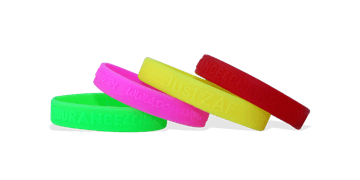 Custom Silicone Wristbands, Medium Size, Embossed