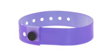 Plain Translucent Vinyl Wristbands, 19 mm, Aqua Violet
